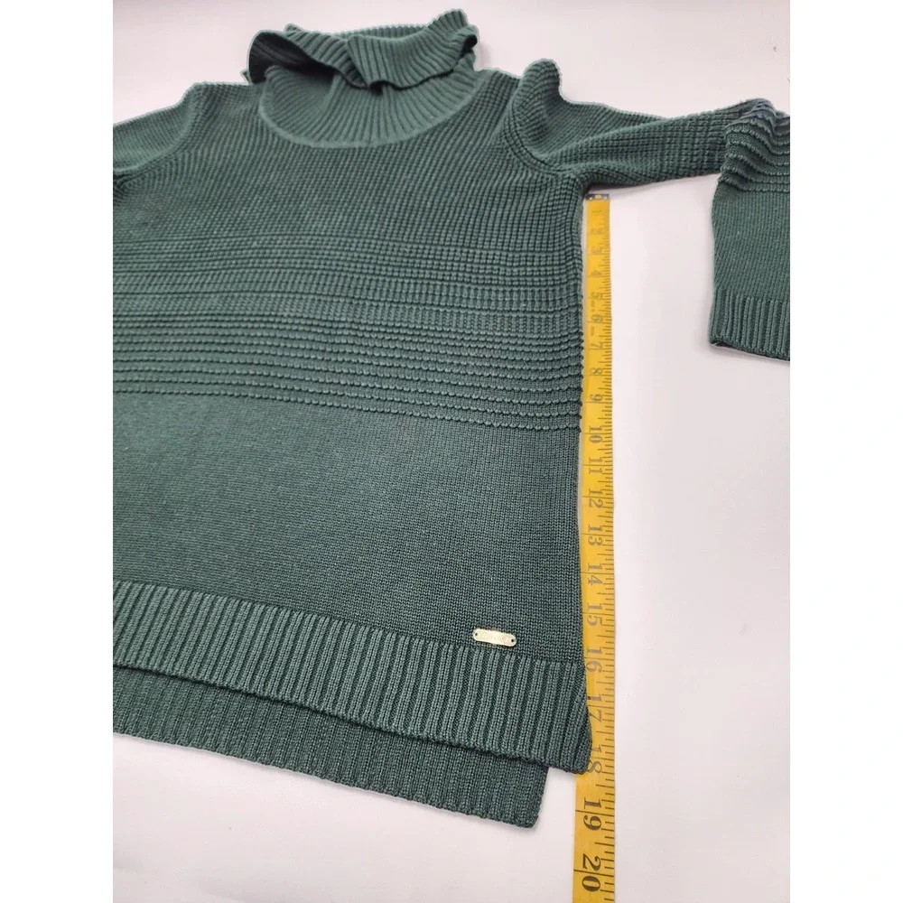 Womens‎ Calvin Klein Cowl Neck Knit Sweater Green Long Sleevei